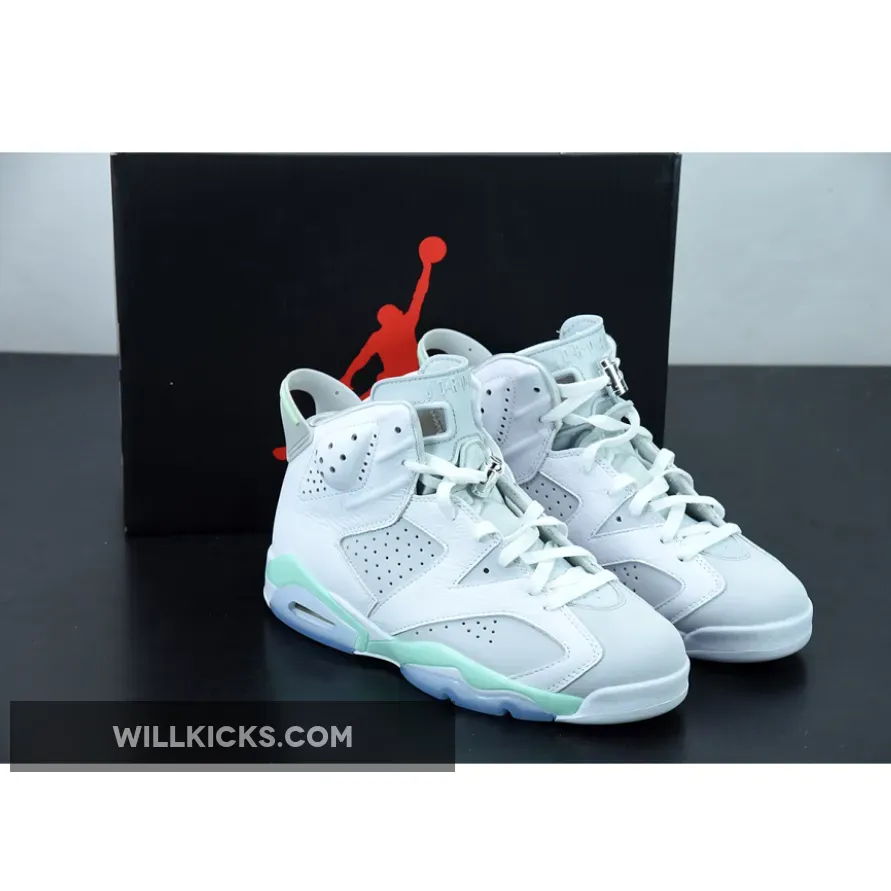 Air Jordan 6 White/Pure Platinum-Mint Foam DQ4914-103 / jordan retro 6 mint