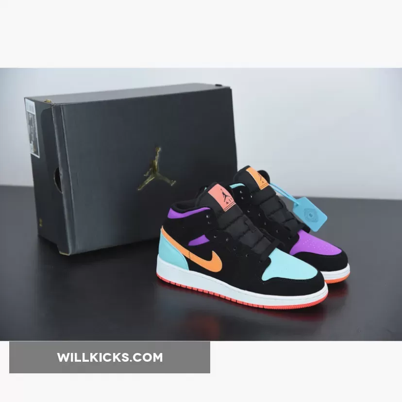Air Jordan 1 Mid 'Candy' Black Orange Purple / orange and black candy