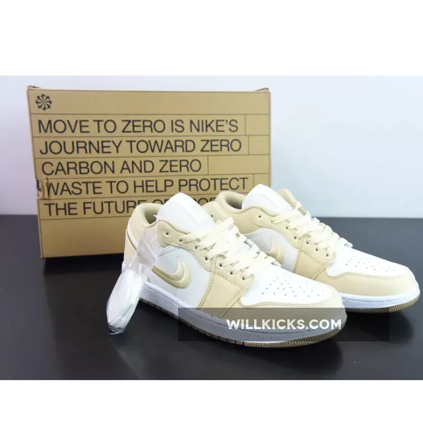 Air Jordan 1 Low SE 'Canvas' White/Tan FN3722-701 Online Sale
