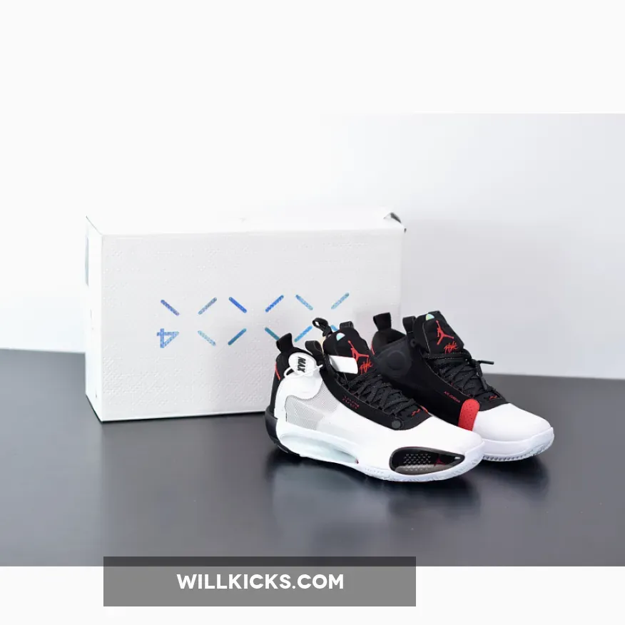 Air Jordan 34 'Bred' White/Orbit Red AR3240-100, air jordan 34 red orbit