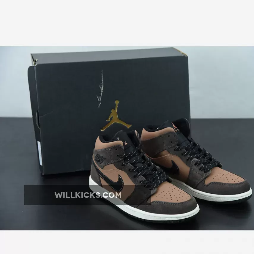 Air Jordan 1 Mid 'Earth Tone' Dark Chocolate DC7294-200 / air jordan dark chocolate