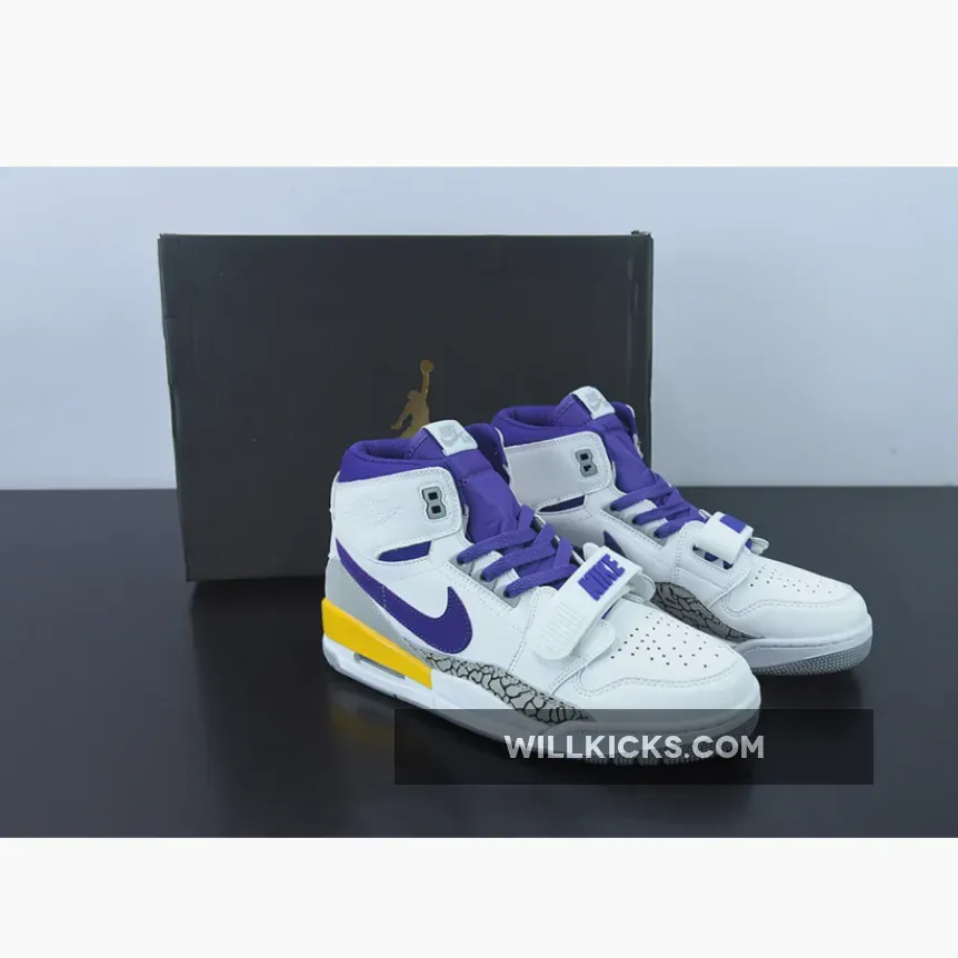 Air Jordan Legacy 312 'Lakers' White/Field Purple-Amarillo AV3922-157 / jordan legacy 312 lakers