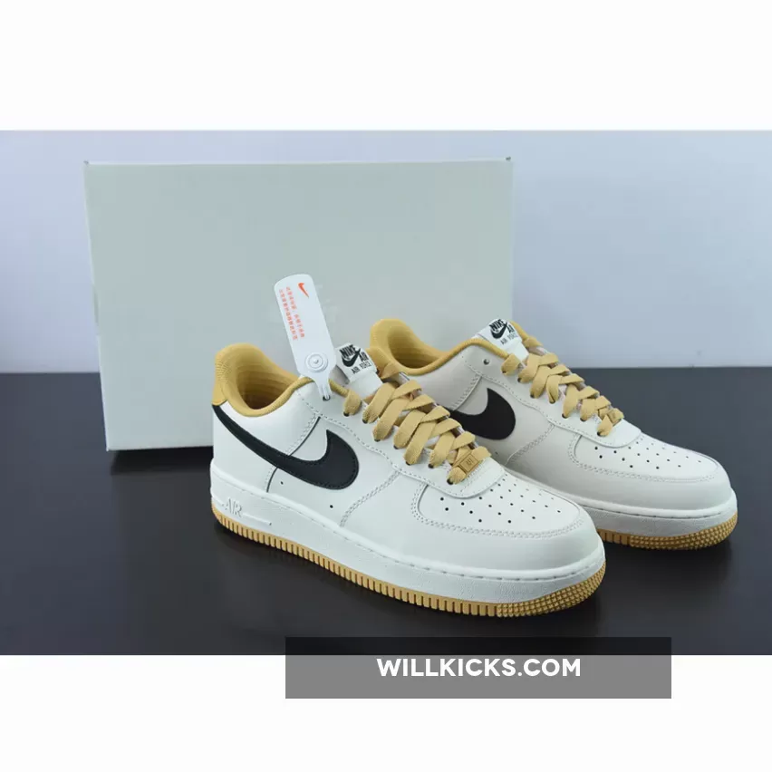 Nike Air Force 1 Low Sail Black Gold FD9063-101 Online Sale
