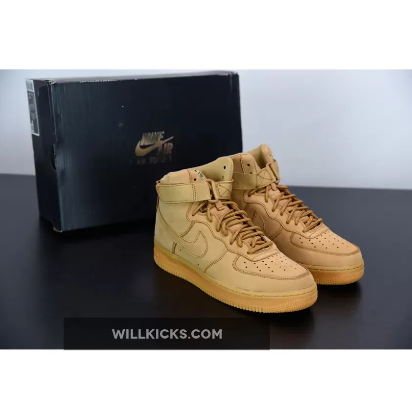 Nike Air Force 1 High Flax/Flax-Outdoor Green-Gum - flax af1
