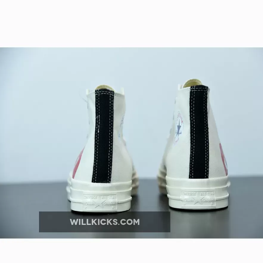 CDG Play X Converse Chuck Taylor All-Star 70 Hi Milk/White-High Risk Red 150205C Discount