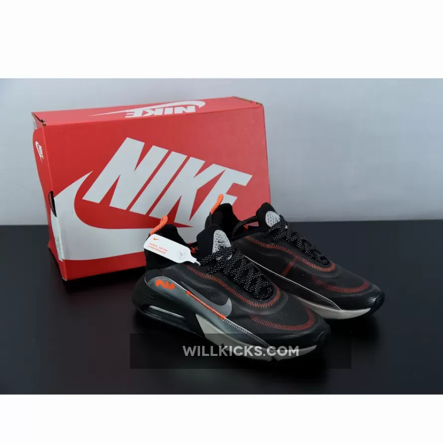 3M x Nike Air Max 2090 Black Metallic Silver Orange / Nike Air Max 2090 Black And Orange CW8611-001