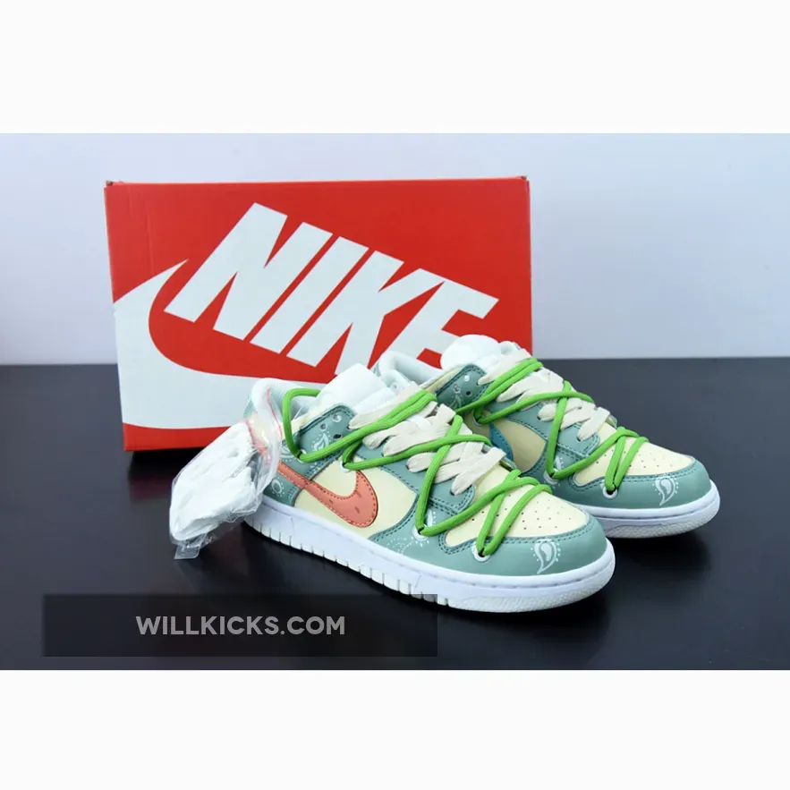 Custom Nike Dunk Low Green Yellow / dunk low yellow and green