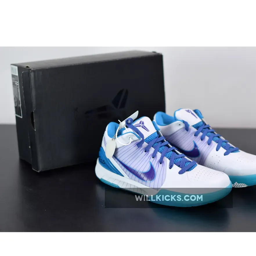 Nike Zoom Kobe 4 Protro White/Orion Blue-Varsity Purple, Blue Kobe 4 AV6339-100