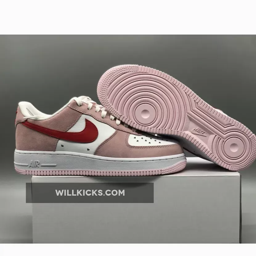 Valentine's Day Nike Air Force 1 'Love Letter'Tulip Pink/White-Red DD3384-600 / dd3384600
