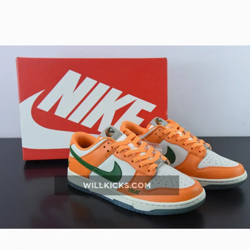 Florida A&M x Nike Dunk Low Orange Horizon/Fortress Green-Sail, colac dunks