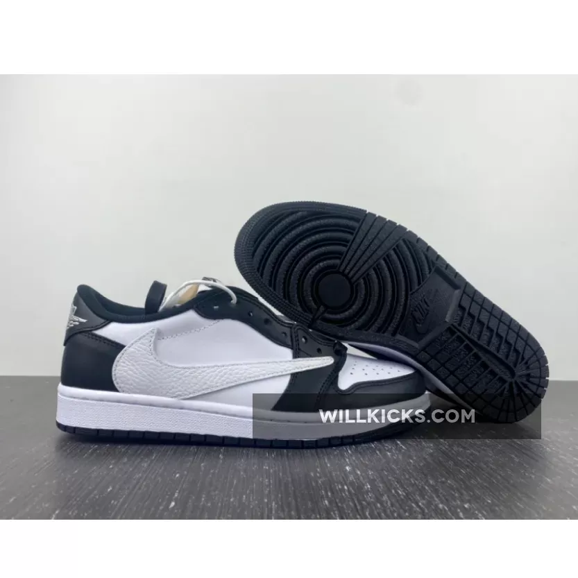Travis Scott x Air Jordan 1 Low Black White / travis scott black and white