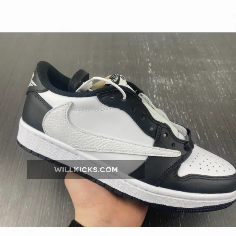 Travis Scott x Air Jordan 1 Low Black White / travis scott black and white