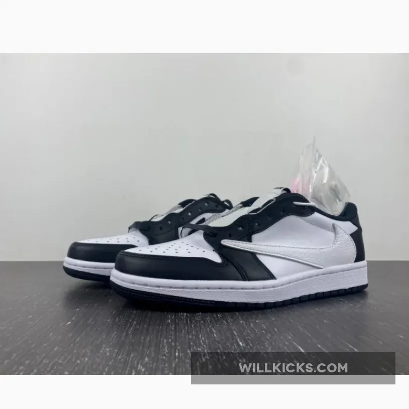 Travis Scott x Air Jordan 1 Low Black White / travis scott black and white