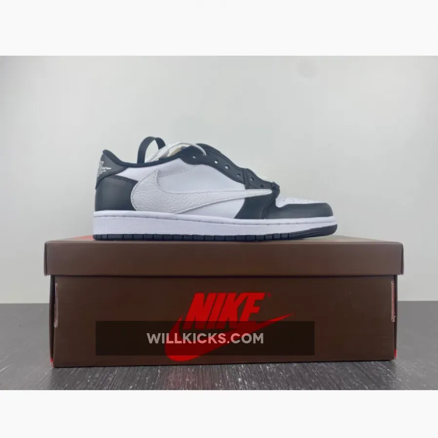 Travis Scott x Air Jordan 1 Low Black White / travis scott black and white