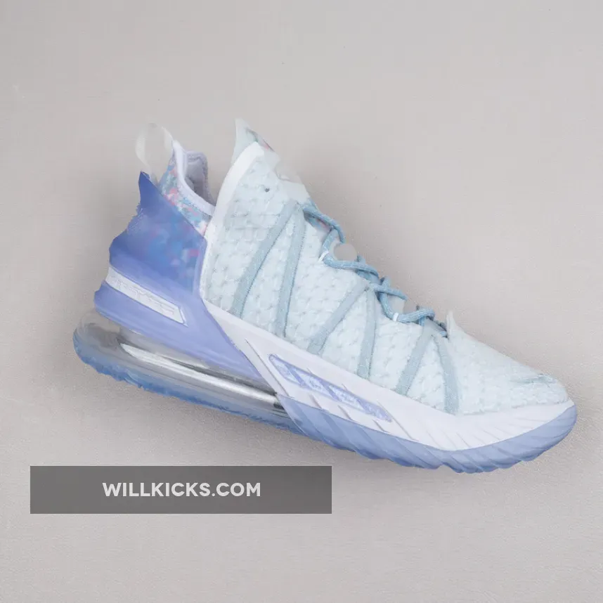 Nike LeBron 18 "Play for the Future" Blue Tint/Clear-White CW3156-400
