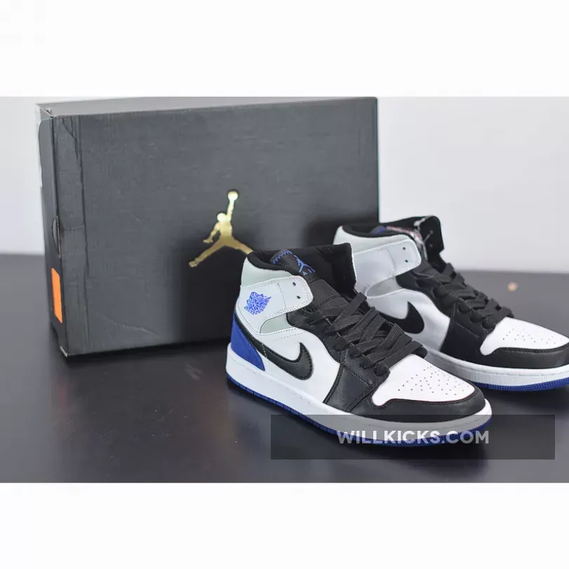Air Jordan 1 Mid SE White Black Game Royal 852542-102 / jordan 852542-102