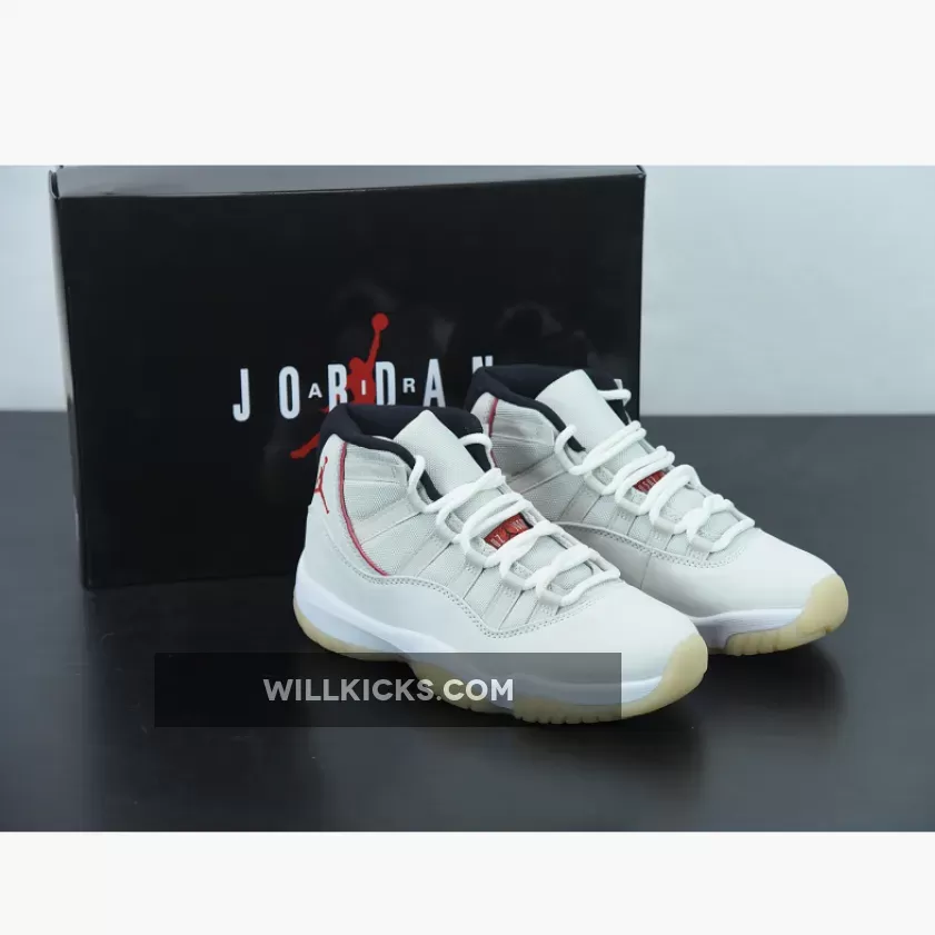 Air Jordan 11 Platinum Tint/Sail-University Red 378037-016