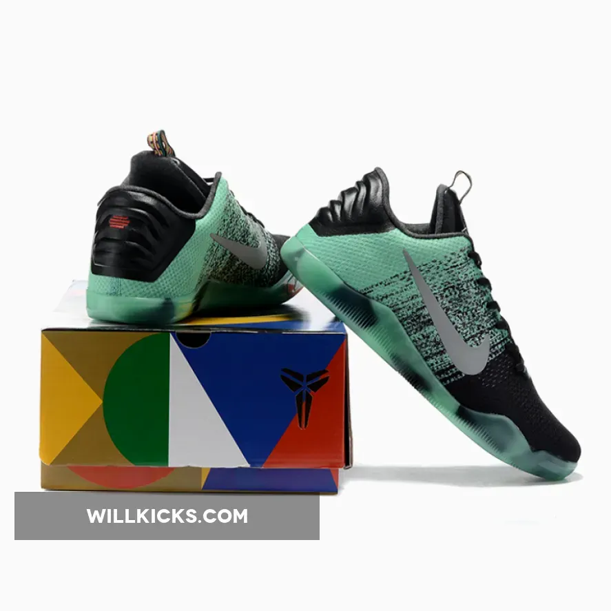 Nike Kobe 11 Elite Low ‘All Star’ Green Glow and Black-Persian Violet