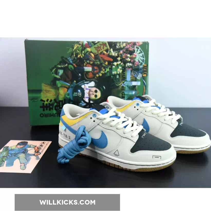 Custom Nike Dunk Low 'RX-78-2' Sail Black Yellow Blue 1684217389 Online Sale