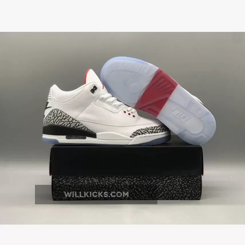 Air Jordan 3 NRG 'Free Throw Line' White/Fire Red-Black 923096-101 / jordan 3 bred