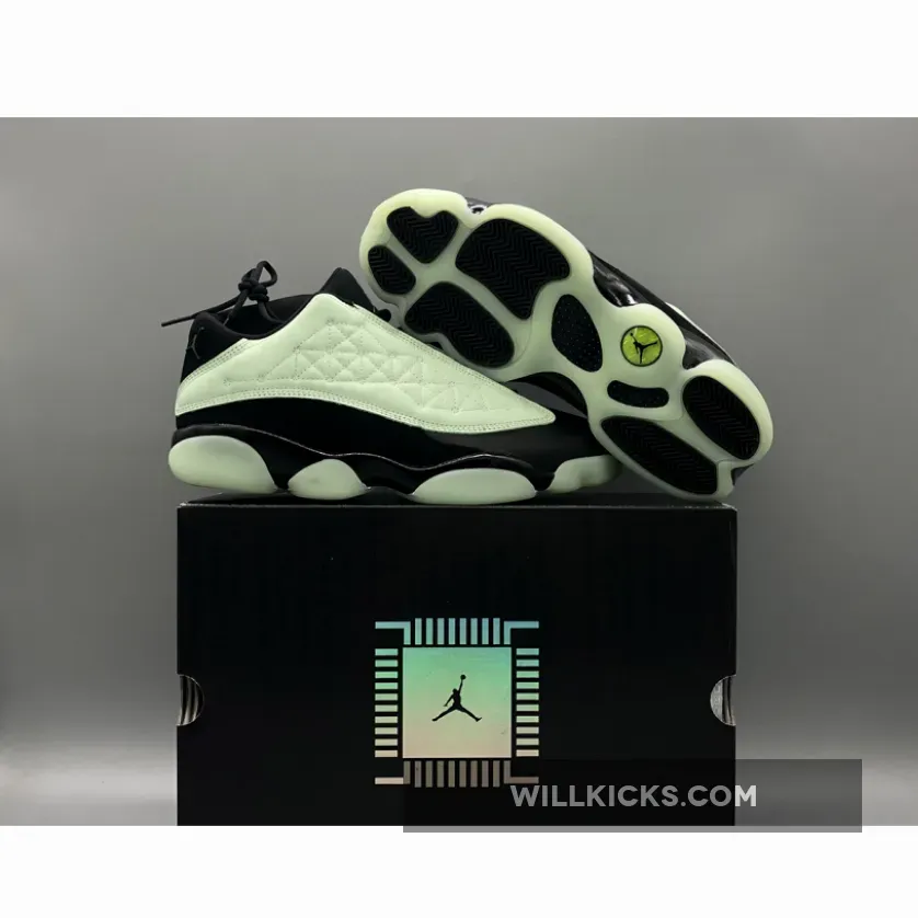 Air Jordan 13 Low 'Singles Day' Black/Barley Green DM0803-300, black green jordan 13