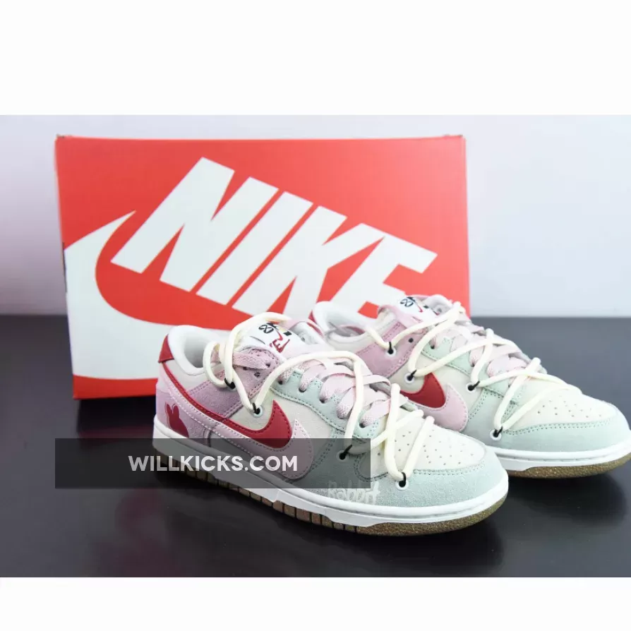 Discount Custom Nike Dunk Low '85 Double Swoosh' Rabbit 1684126740
