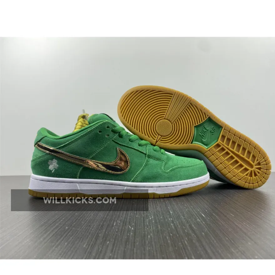 Nike SB Dunk Low 'St. Patrick's Day' Lucky Green/Gold BQ6817-303 / sb dunk low st patrick's day