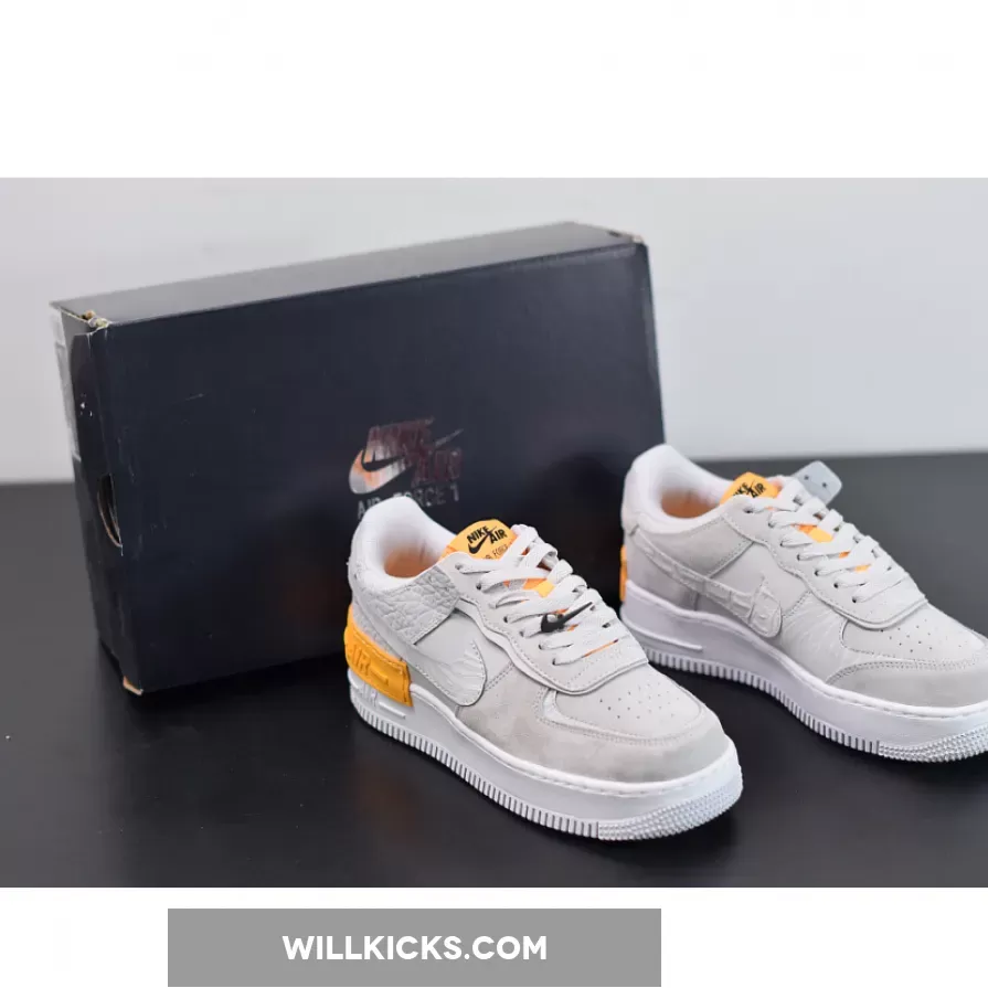 Nike Air Force 1 Shadow Beige Orange For Womens CU3446-001 #air force shadow orange