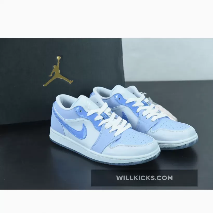Air Jordan 1 Low 'Mighty Swooshers' Blue DM5442-040, nike air jordan 1 low mighty swooshers
