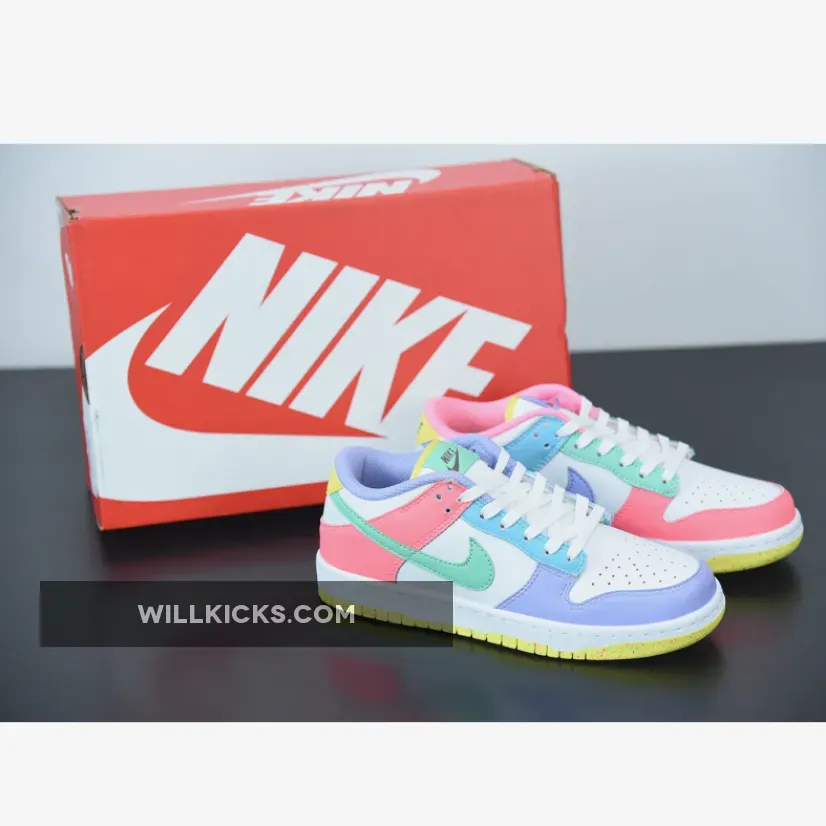 Nike Dunk Low WMNS 'Easter' White/Green Glow-Sunset Pulse DD1872-100, easter dunks