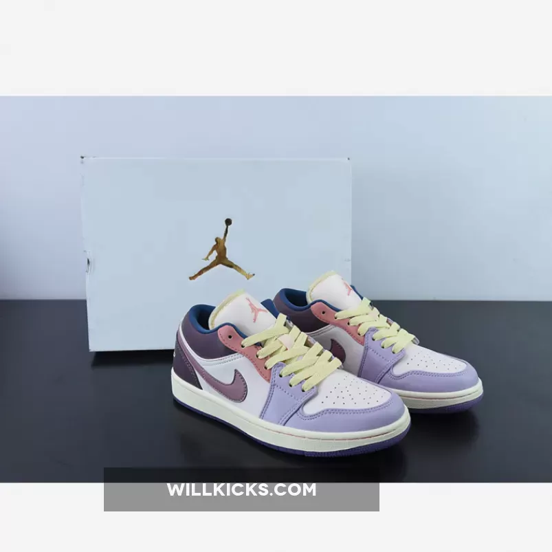 Air Jordan 1 Low Pastel Purple/Pink/Ratan DZ2768-651 - pink and purple jordan 1