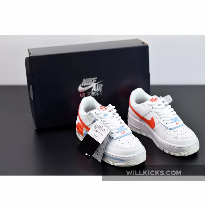 Nike Air Force 1 Shadow Summit White/Team Orange / air force shadow orange
