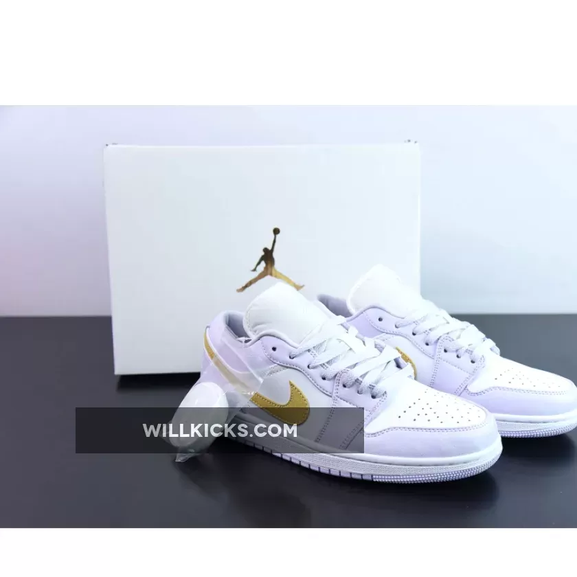 Air Jordan 1 Low Barely Grape/White/Lemon Wash DC0774-501 Restock