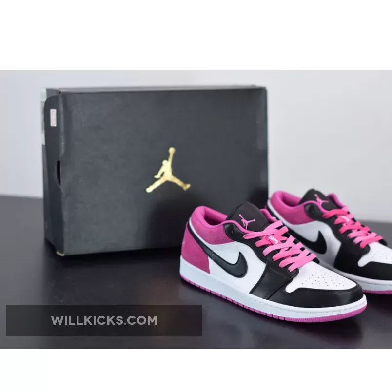 Air Jordan 1 Low Black/White-Magenta CK3022-005, magenta jordan 1