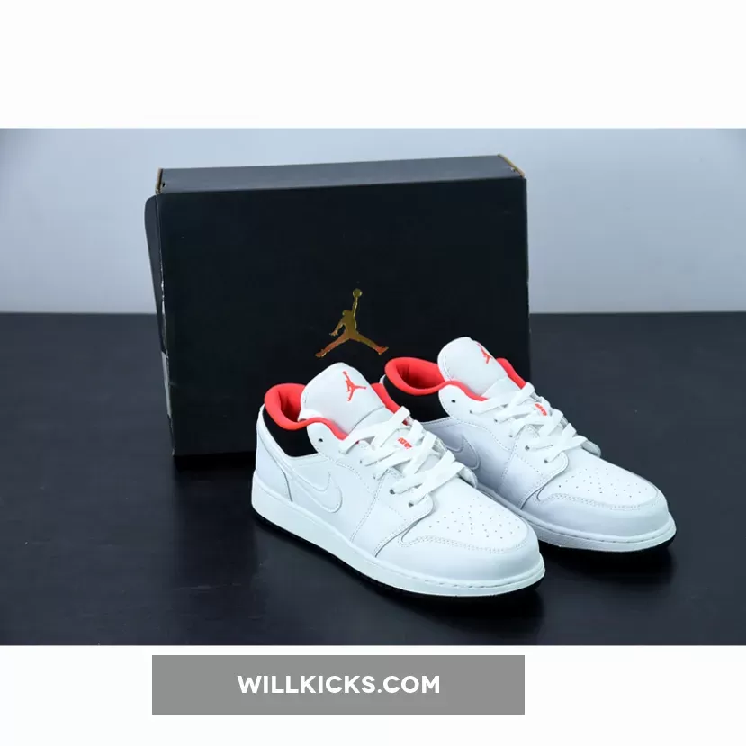 Air Jordan 1 Low GS 'Chicago Home' White Black Red 553560-160 - air jordan 1 low gs 'white black'