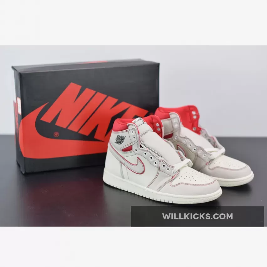 Air Jordan 1 Retro High OG 'Phantom' Sail/Black-Phantom-University Red, aj1 phantom