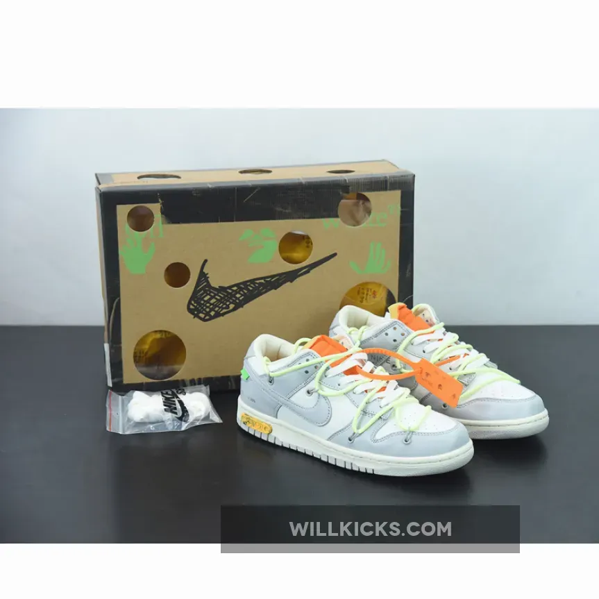 Off-White x Nike Dunk Low '31 of 50' Sail/Grey/Orange DJ0950-116, lot 31 off white dunk