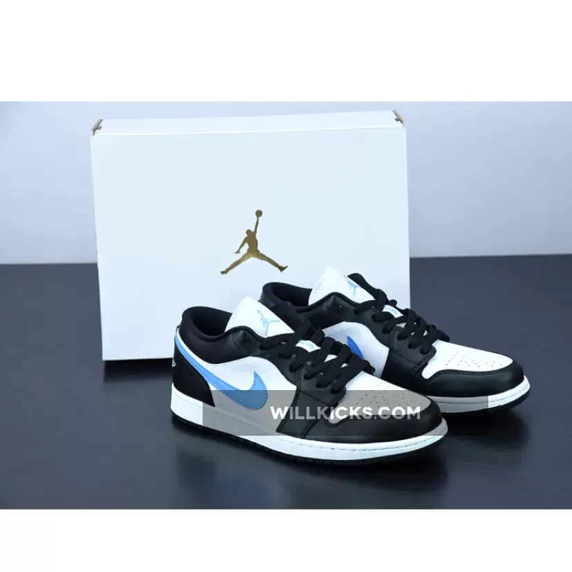 Air Jordan 1 Low Black/University Blue-White DC0774-041 - jordan 1 low black blue
