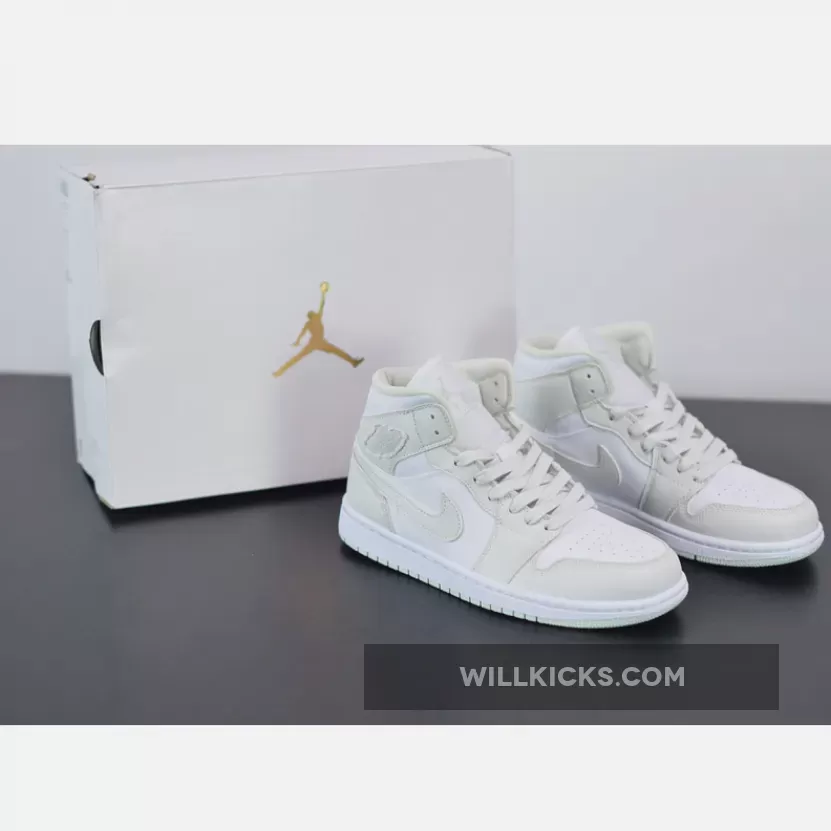 Air Jordan 1 Mid WMNS White/Spruce Aura CV5280-103 - spruce aura jordan 1