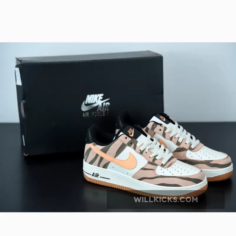 Nike Air Force 1 Low ‘Daktari’ Coconut Milk/Atomic Orange-Fuel Orange, Nike Stripes DJ6192-100