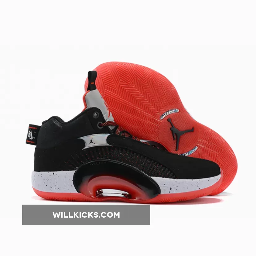 Air Jordan 35 Bred Black/Fire Red-Reflective Silver CQ4227-030 / air jordan 35 bred