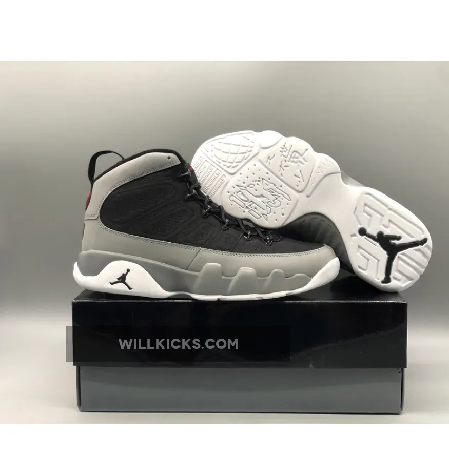 Air Jordan 9 Black/University Red-Particle Grey-White CT8019-060 - jordan 9 black grey