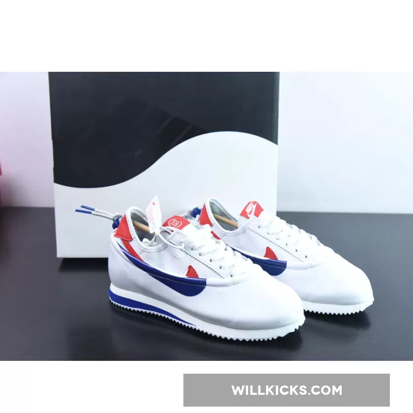 CLOT x Nike Cortez "Forrest Gump" White/Game Royal-Red DZ3239-100
