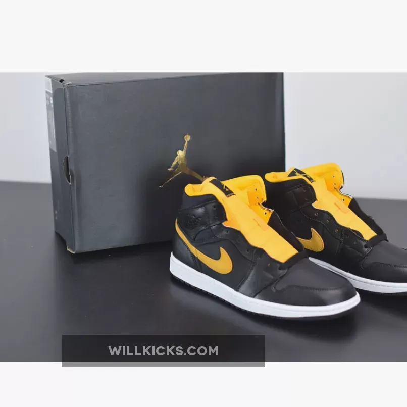 Air Jordan 1 Mid Black/University Gold-White CI9352-001 / air jordan 1 mid 'black university gold