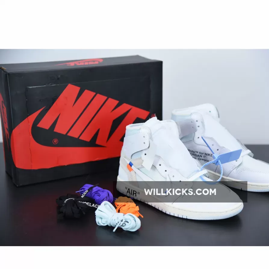 Off-White x Air Jordan 1 'White' AQ0818-100 - jordan 1 off white white