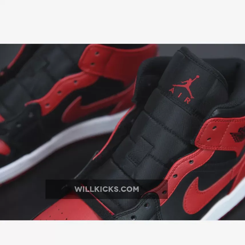 Air Jordan 1 Mid 'Bred' 554724-074 New Releases