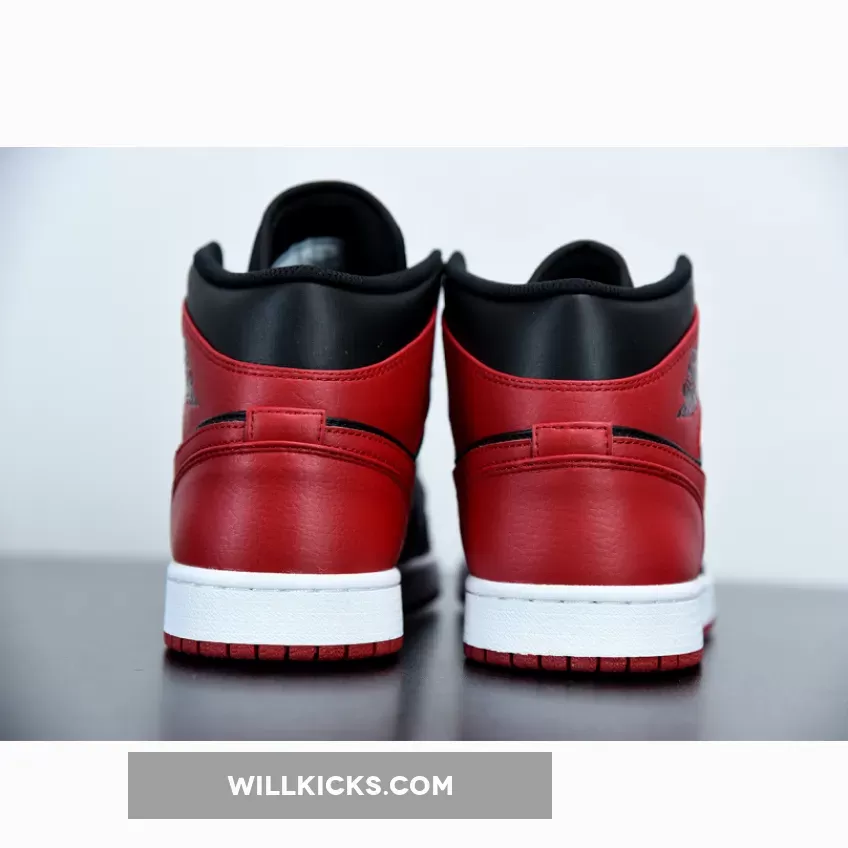 Air Jordan 1 Mid 'Bred' 554724-074 New Releases