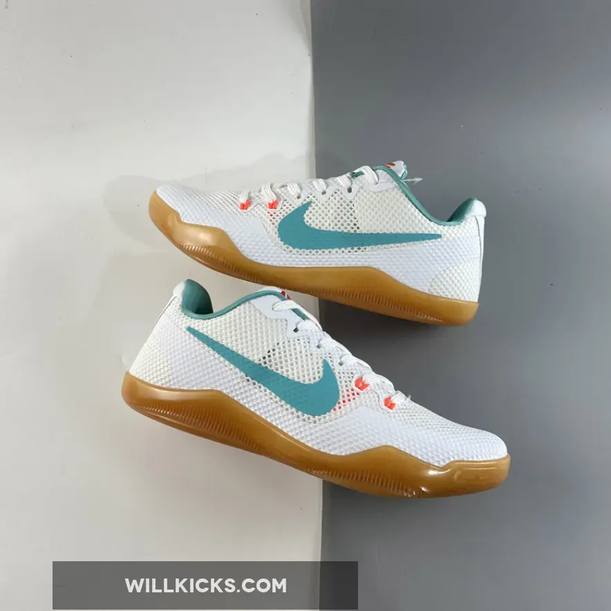 ​Nike Kobe 11 EM Low 'Summer' White/Washed Teal-Bright Crimson 836183-103 / kobe 11 low em