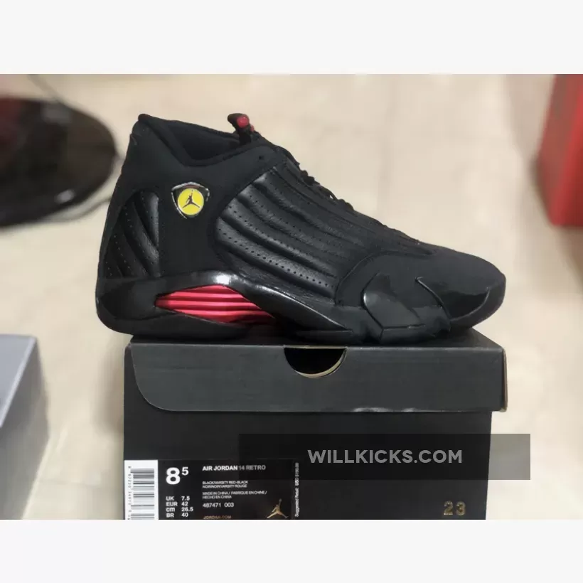 Air Jordan 14 'Last Shot' Black/Varsity Red-Black 487471-003 Online