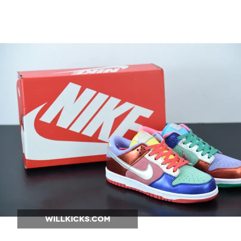 Nike Dunk Low WMNS Sunset Pulse/Silver-Purple Pulse DN0855-600 #sunset nike dunks